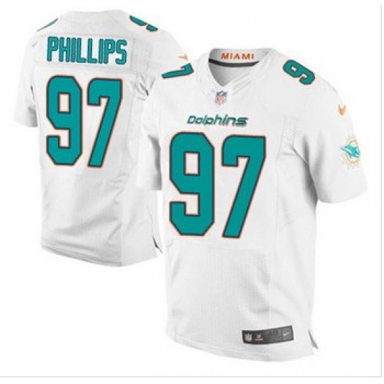 New Miami Dolphins #97 Jordan Phillips White Men Stitched NFL New Elite Jersey New Miami Dolphins #97 Jordan Phillips White Men Stitched NFL New Elite Jersey