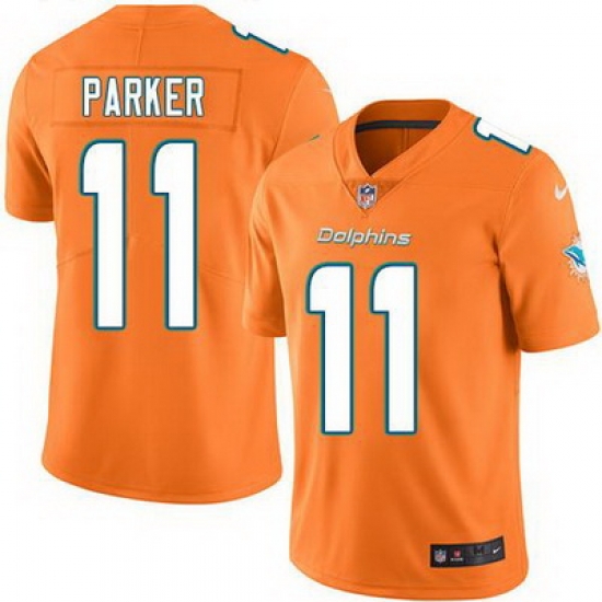 Nike Dolphins #11 DeVante Parker Orange Mens Stitched NFL Limited Rush Jersey Nike Dolphins #11 DeVante Parker Orange Mens Stitched NFL Limited Rush Jersey