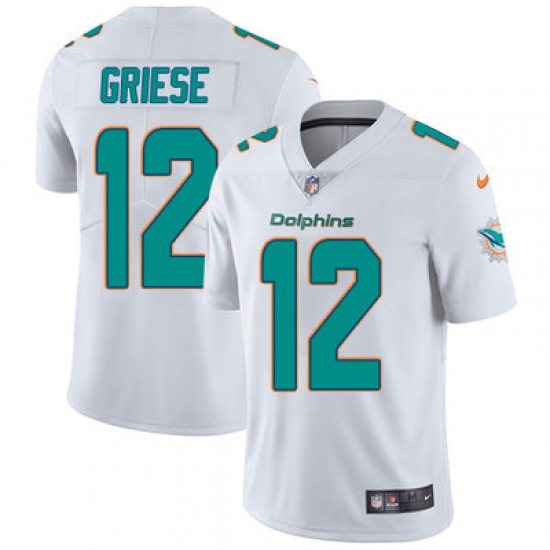 Nike Dolphins #12 Bob Griese White Mens Stitched NFL Vapor Untouchable Limited Jersey Nike Dolphins #12 Bob Griese White Mens Stitched NFL Vapor Untouchable Limited Jersey