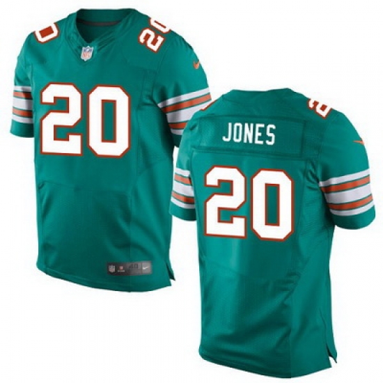 Nike Dolphins #20 Reshad Jones Aqua Green Alternate Mens Stitched NFL Elite Jersey Nike Dolphins #20 Reshad Jones Aqua Green Alternate Mens Stitched NFL Elite Jersey