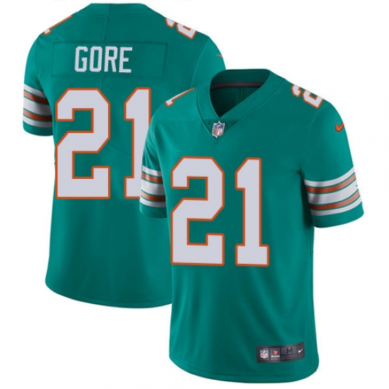 Nike Dolphins #21 Frank Gore Aqua Green Alternate Mens Stitched NFL Vapor Untouchable Limited Jersey Nike Dolphins #21 Frank Gore Aqua Green Alternate Mens Stitched NFL Vapor Untouchable Limited Jersey