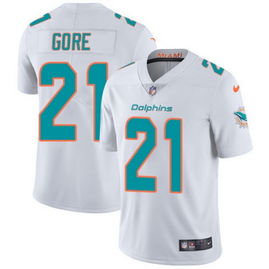 Nike Dolphins #21 Frank Gore White Mens Stitched NFL Vapor Untouchable Limited Jersey Nike Dolphins #21 Frank Gore White Mens Stitched NFL Vapor Untouchable Limited Jersey