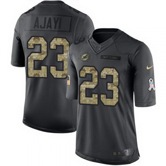 Nike Dolphins #23 Jay Ajayi Black Mens Stitched NFL Limited 2016 Salute to Service Jersey Nike Dolphins #23 Jay Ajayi Black Mens Stitched NFL Limited 2016 Salute to Service Jersey