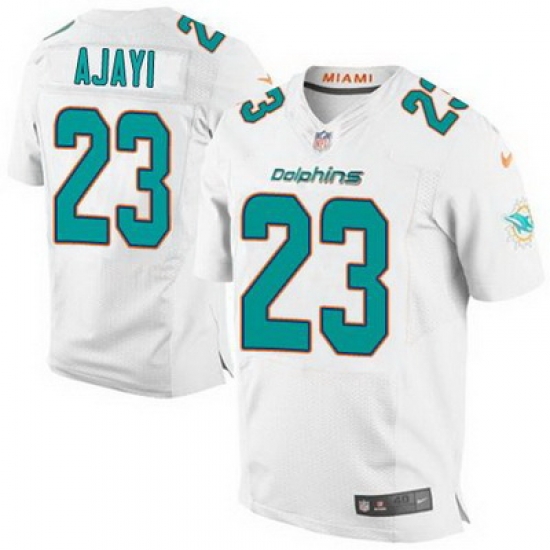 Nike Dolphins #23 Jay Ajayi White Mens Stitched NFL New Elite Jersey Nike Dolphins #23 Jay Ajayi White Mens Stitched NFL New Elite Jersey
