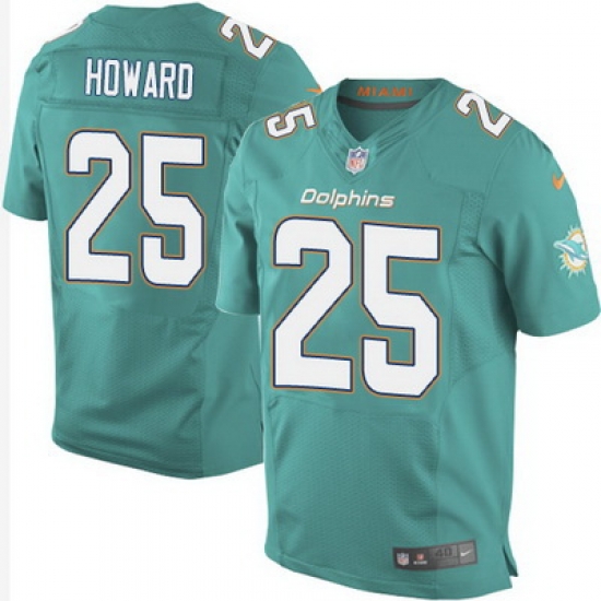 Nike Dolphins #25 Xavien Howard Aqua Green Team Color Mens Stitched NFL New Elite Jersey Nike Dolphins #25 Xavien Howard Aqua Green Team Color Mens Stitched NFL New Elite Jersey