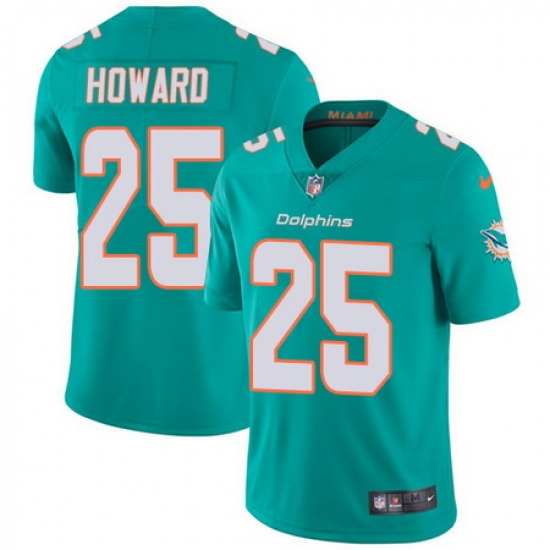 Nike Dolphins #25 Xavien Howard Aqua Green Team Color Mens Stitched NFL Vapor Untouchable Limited Jersey Nike Dolphins #25 Xavien Howard Aqua Green Team Color Mens Stitched NFL Vapor Untouchable Limited Jersey