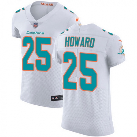 Nike Dolphins #25 Xavien Howard White Mens Stitched NFL Vapor Untouchable Elite Jersey Nike Dolphins #25 Xavien Howard White Mens Stitched NFL Vapor Untouchable Elite Jersey