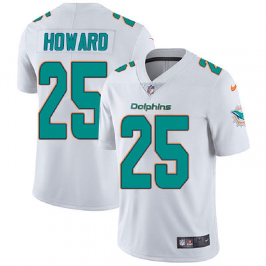 Nike Dolphins #25 Xavien Howard White Mens Stitched NFL Vapor Untouchable Limited Jersey Nike Dolphins #25 Xavien Howard White Mens Stitched NFL Vapor Untouchable Limited Jersey