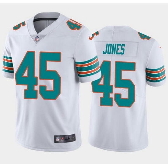 Nike Dolphins 45 Brandon Jones White Throwback Vapor Untouchable Limited Jersey Nike Dolphins 45 Brandon Jones White Throwback Vapor Untouchable Limited Jersey