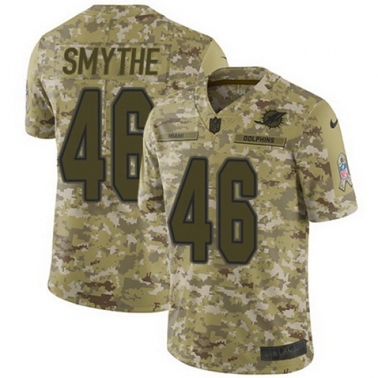 Nike Dolphins #46 Durham Smythe Camo Mens Stitched NFL Limited 2018 Salute To Service Jersey Nike Dolphins #46 Durham Smythe Camo Mens Stitched NFL Limited 2018 Salute To Service Jersey