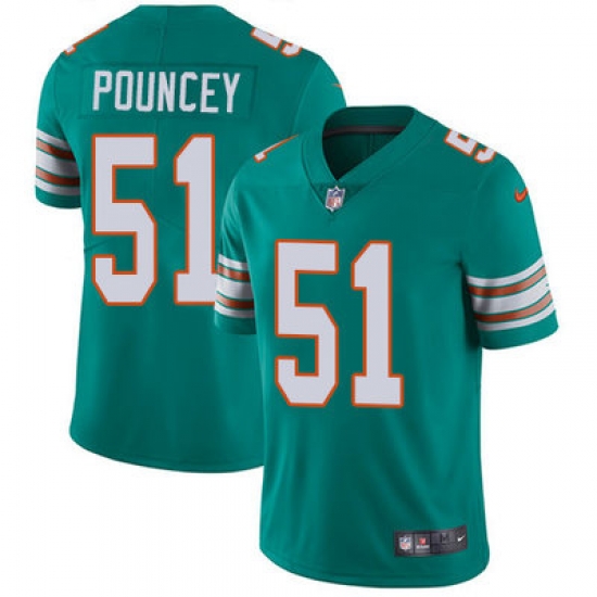 Nike Dolphins #51 Mike Pouncey Aqua Green Alternate Mens Stitched NFL Vapor Untouchable Limited Jersey Nike Dolphins #51 Mike Pouncey Aqua Green Alternate Mens Stitched NFL Vapor Untouchable Limited Jersey