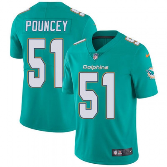 Nike Dolphins #51 Mike Pouncey Aqua Green Team Color Mens Stitched NFL Vapor Untouchable Limited Jersey Nike Dolphins #51 Mike Pouncey Aqua Green Team Color Mens Stitched NFL Vapor Untouchable Limited Jersey