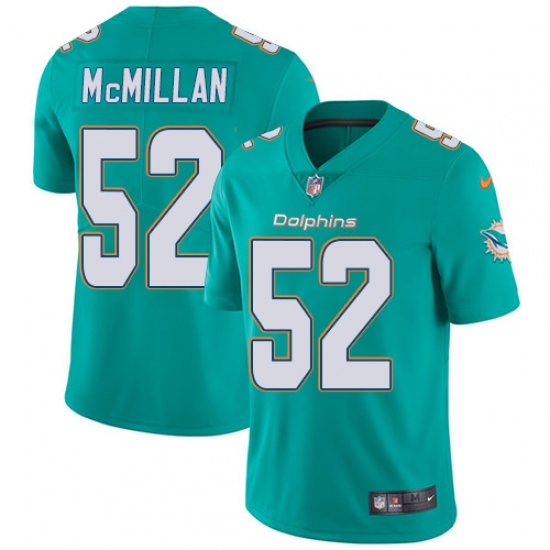 Nike Dolphins #52 Raekwon McMillan Aqua Green Team Color Mens Stitched NFL Vapor Untouchable Limited Jersey Nike Dolphins #52 Raekwon McMillan Aqua Green Team Color Mens Stitched NFL Vapor Untouchable Limited Jersey