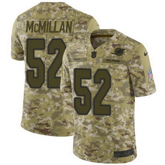 Nike Dolphins #52 Raekwon McMillan Camo Mens Stitched NFL Limited 2018 Salute To Service Jersey Nike Dolphins #52 Raekwon McMillan Camo Mens Stitched NFL Limited 2018 Salute To Service Jersey