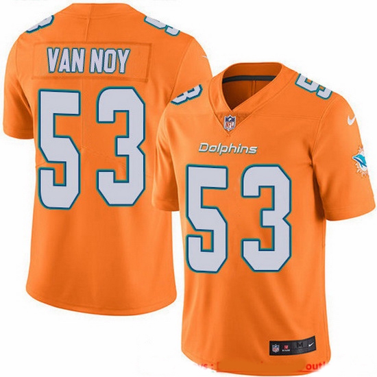 Nike Dolphins 53 Kyle Van Noy Orange Men Stitched NFL Limited Rush Jersey Nike Dolphins 53 Kyle Van Noy Orange Men Stitched NFL Limited Rush Jersey