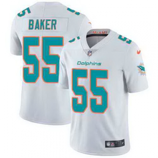 Nike Dolphins 55 Jerome Baker White Vapor Untouchable Limited Jersey Nike Dolphins 55 Jerome Baker White Vapor Untouchable Limited Jersey