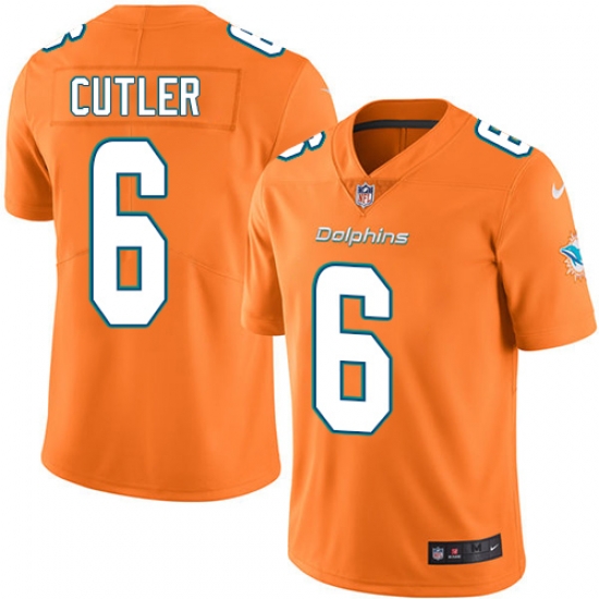 Nike Dolphins #6 Jay Cutler Orange Mens Stitched NFL Limited Rush Jersey Nike Dolphins #6 Jay Cutler Orange Mens Stitched NFL Limited Rush Jersey