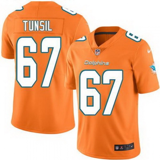 Nike Dolphins #67 Laremy Tunsil Orange Mens Stitched NFL Limited Rush Jersey Nike Dolphins #67 Laremy Tunsil Orange Mens Stitched NFL Limited Rush Jersey