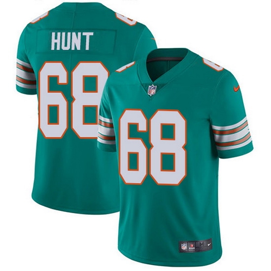 Nike Dolphins 68 Robert Hunt Aqua Green Alternate Men Stitched NFL Vapor Untouchable Limited Jersey Nike Dolphins 68 Robert Hunt Aqua Green Alternate Men Stitched NFL Vapor Untouchable Limited Jersey