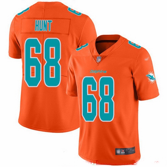 Nike Dolphins 68 Robert Hunt Orange Men Stitched NFL Limited Inverted Legend Jersey Nike Dolphins 68 Robert Hunt Orange Men Stitched NFL Limited Inverted Legend Jersey