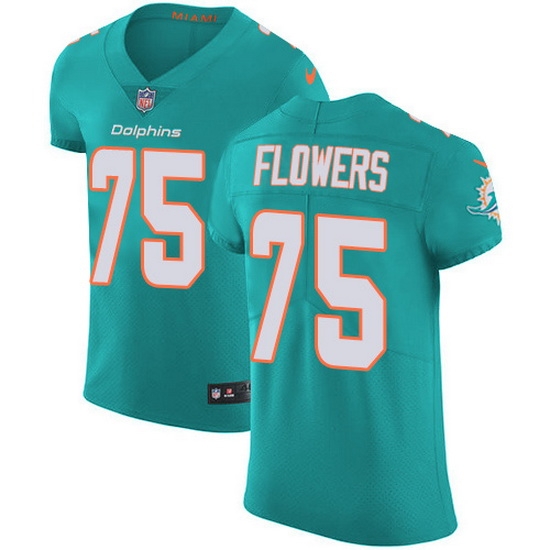 Nike Dolphins 75 Ereck Flowers Aqua Green Team Color Men Stitched NFL Vapor Untouchable Elite Jersey Nike Dolphins 75 Ereck Flowers Aqua Green Team Color Men Stitched NFL Vapor Untouchable Elite Jersey