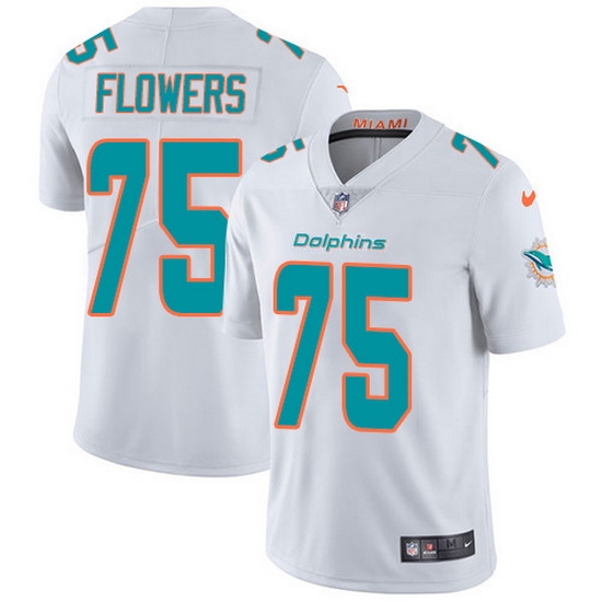 Nike Dolphins 75 Ereck Flowers White Men Stitched NFL Vapor Untouchable Limited Jersey Nike Dolphins 75 Ereck Flowers White Men Stitched NFL Vapor Untouchable Limited Jersey