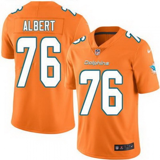 Nike Dolphins #76 Branden Albert Orange Mens Stitched NFL Limited Rush Jersey Nike Dolphins #76 Branden Albert Orange Mens Stitched NFL Limited Rush Jersey