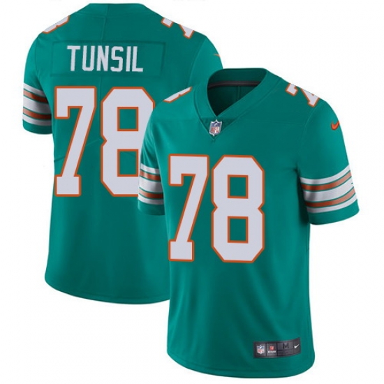 Nike Dolphins #78 Laremy Tunsil Aqua Green Alternate Mens Stitched NFL Vapor Untouchable Limited Jersey Nike Dolphins #78 Laremy Tunsil Aqua Green Alternate Mens Stitched NFL Vapor Untouchable Limited Jersey