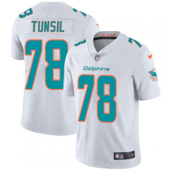 Nike Dolphins #78 Laremy Tunsil White Mens Stitched NFL Vapor Untouchable Limited Jersey Nike Dolphins #78 Laremy Tunsil White Mens Stitched NFL Vapor Untouchable Limited Jersey