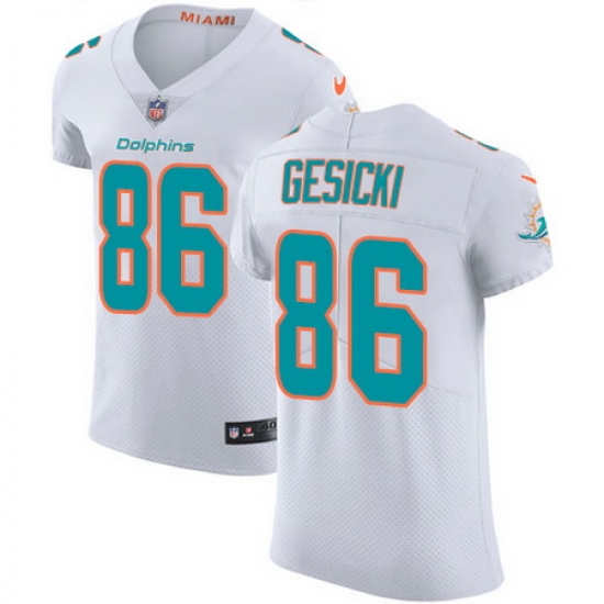 Nike Dolphins #86 Mike Gesicki White Mens Stitched NFL Vapor Untouchable Elite Jersey Nike Dolphins #86 Mike Gesicki White Mens Stitched NFL Vapor Untouchable Elite Jersey
