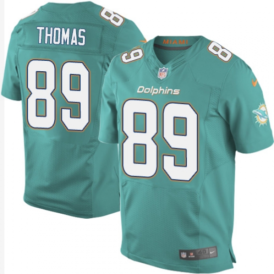 Nike Dolphins #89 Julius Thomas Aqua Green Team Color Mens Stitched NFL New Elite Jersey Nike Dolphins #89 Julius Thomas Aqua Green Team Color Mens Stitched NFL New Elite Jersey