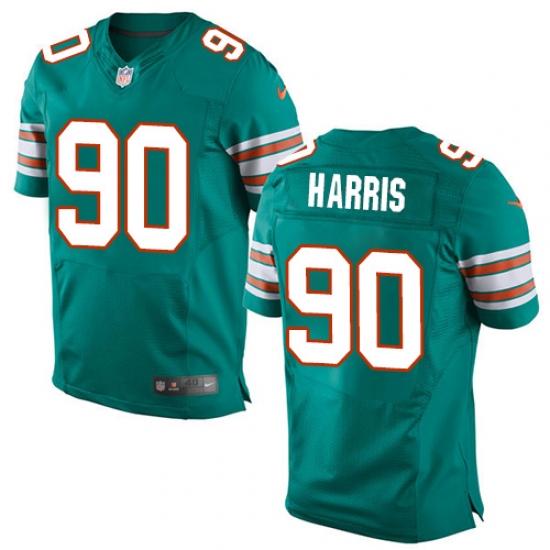 Nike Dolphins #90 Charles Harris Aqua Green Alternate Mens Stitched NFL Elite Jersey Nike Dolphins #90 Charles Harris Aqua Green Alternate Mens Stitched NFL Elite Jersey
