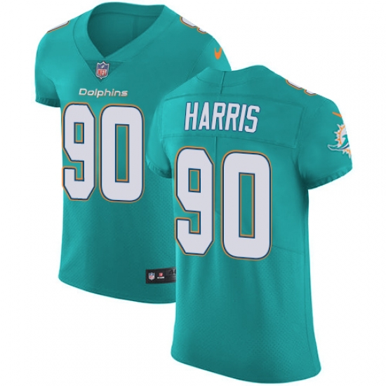 Nike Dolphins #90 Charles Harris Aqua Green Team Color Mens Stitched NFL Vapor Untouchable Elite Jersey Nike Dolphins #90 Charles Harris Aqua Green Team Color Mens Stitched NFL Vapor Untouchable Elite Jersey