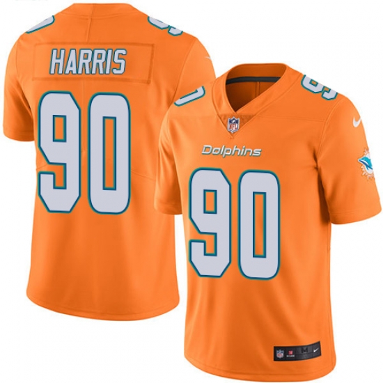 Nike Dolphins #90 Charles Harris Orange Mens Stitched NFL Limited Rush Jersey Nike Dolphins #90 Charles Harris Orange Mens Stitched NFL Limited Rush Jersey