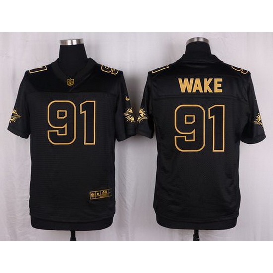Nike Dolphins #91 Cameron Wake Black Mens Stitched NFL Elite Pro Line Gold Collection Jersey Nike Dolphins #91 Cameron Wake Black Mens Stitched NFL Elite Pro Line Gold Collection Jersey