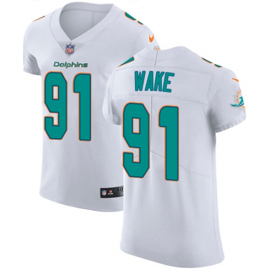 Nike Dolphins #91 Cameron Wake White Mens Stitched NFL Vapor Untouchable Elite Jersey Nike Dolphins #91 Cameron Wake White Mens Stitched NFL Vapor Untouchable Elite Jersey