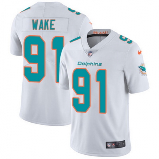 Nike Dolphins #91 Cameron Wake White Mens Stitched NFL Vapor Untouchable Limited Jersey Nike Dolphins #91 Cameron Wake White Mens Stitched NFL Vapor Untouchable Limited Jersey