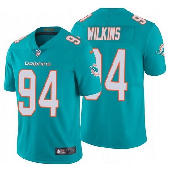 Nike Dolphins 94 Christian Wilkins Aqua Vapor Untouchable Limited Jersey Nike Dolphins 94 Christian Wilkins Aqua Vapor Untouchable Limited Jersey
