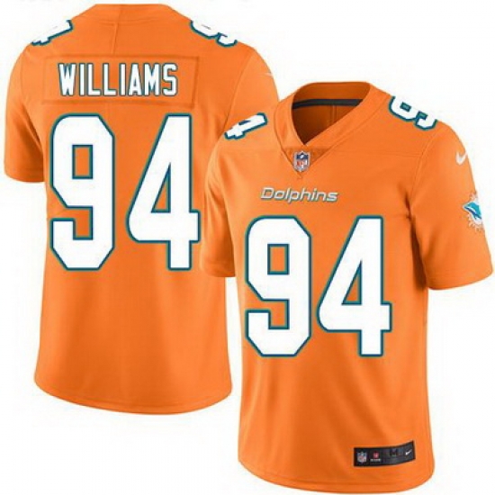 Nike Dolphins #94 Mario Williams Orange Mens Stitched NFL Limited Rush Jersey Nike Dolphins #94 Mario Williams Orange Mens Stitched NFL Limited Rush Jersey