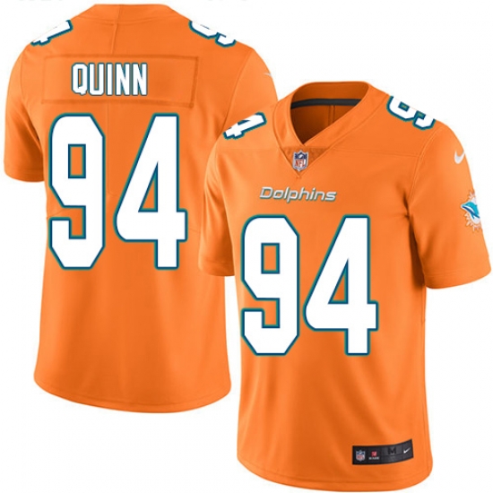 Nike Dolphins #94 Robert Quinn Orange Mens Stitched NFL Limited Rush Jersey Nike Dolphins #94 Robert Quinn Orange Mens Stitched NFL Limited Rush Jersey