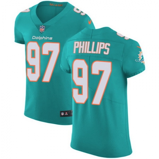 Nike Dolphins #97 Jordan Phillips Aqua Green Team Color Mens Stitched NFL Vapor Untouchable Elite Jersey Nike Dolphins #97 Jordan Phillips Aqua Green Team Color Mens Stitched NFL Vapor Untouchable Elite Jersey