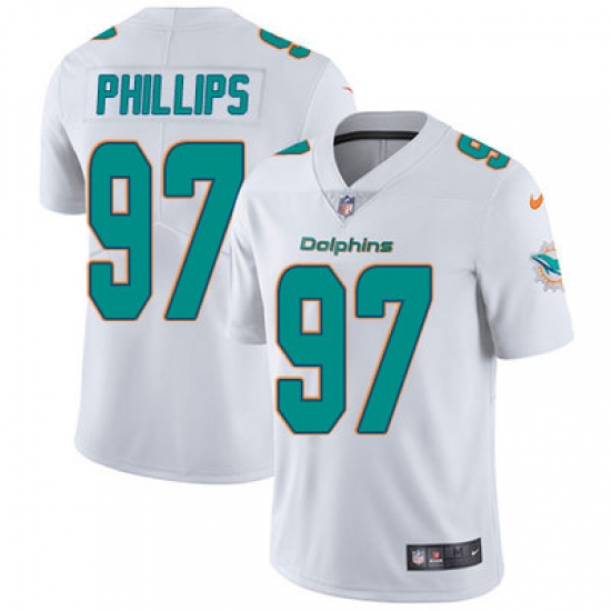 Nike Dolphins #97 Jordan Phillips White Mens Stitched NFL Vapor Untouchable Limited Jersey Nike Dolphins #97 Jordan Phillips White Mens Stitched NFL Vapor Untouchable Limited Jersey