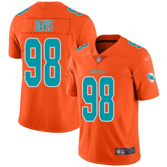 Nike Dolphins 98 Raekwon Davis Orange Men Stitched NFL Limited Inverted Legend Jersey Nike Dolphins 98 Raekwon Davis Orange Men Stitched NFL Limited Inverted Legend Jersey