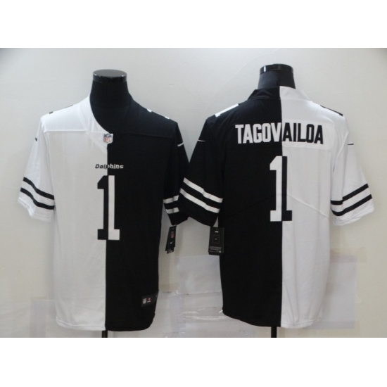 Nike Miami Dolphins 1 Tua Tagovailoa Black And White Split Vapor Untouchable Limited Jersey Nike Miami Dolphins 1 Tua Tagovailoa Black And White Split Vapor Untouchable Limited Jersey