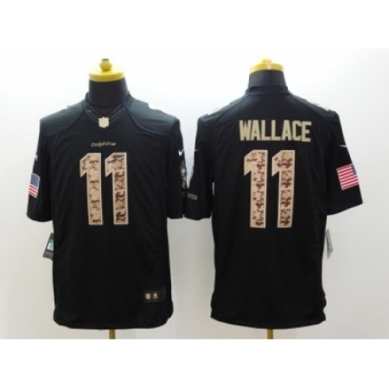 Nike Miami Dolphins 11 Mike Wallace Black Limited Salute to Service NFL Jersey Nike Miami Dolphins 11 Mike Wallace Black Limited Salute to Service NFL Jersey
