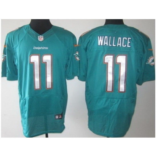Nike Miami Dolphins 11 Mike Wallace Green Elite NFL Jersey