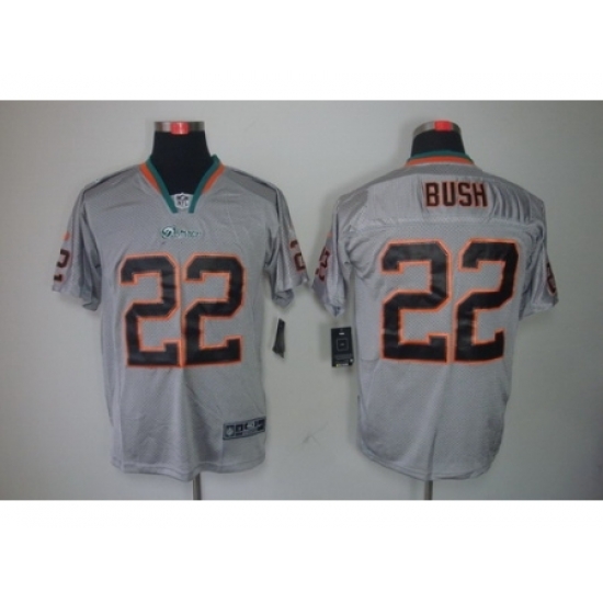 Nike Miami Dolphins 22 Reggie Bush Grey Elite Lights Out NFL Jersey Nike Miami Dolphins 22 Reggie Bush Grey Elite Lights Out NFL Jersey