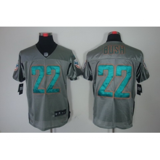 Nike Miami Dolphins 22 Reggie Bush Grey Elite Shadow NFL Jersey Nike Miami Dolphins 22 Reggie Bush Grey Elite Shadow NFL Jersey