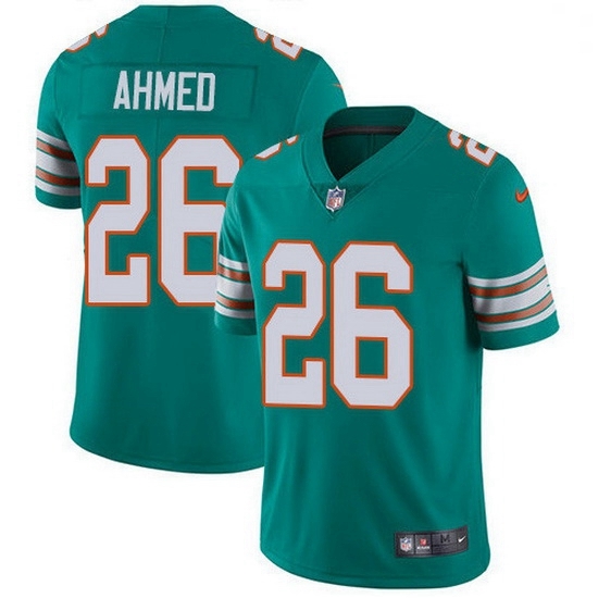 Nike Miami Dolphins 26 Salvon Ahmed Aqua Green Alternate Men Stitched NFL Vapor Untouchable Limited Jersey Nike Miami Dolphins 26 Salvon Ahmed Aqua Green Alternate Men Stitched NFL Vapor Untouchable Limited Jersey
