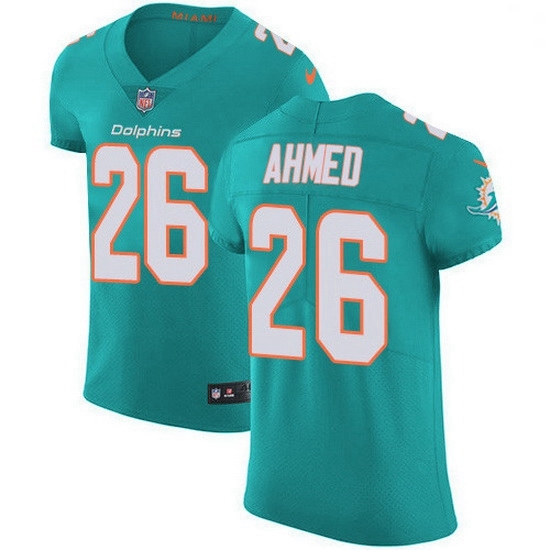 Nike Miami Dolphins 26 Salvon Ahmed Aqua Green Team Color Men Stitched NFL Vapor Untouchable Elite Jersey Nike Miami Dolphins 26 Salvon Ahmed Aqua Green Team Color Men Stitched NFL Vapor Untouchable Elite Jersey